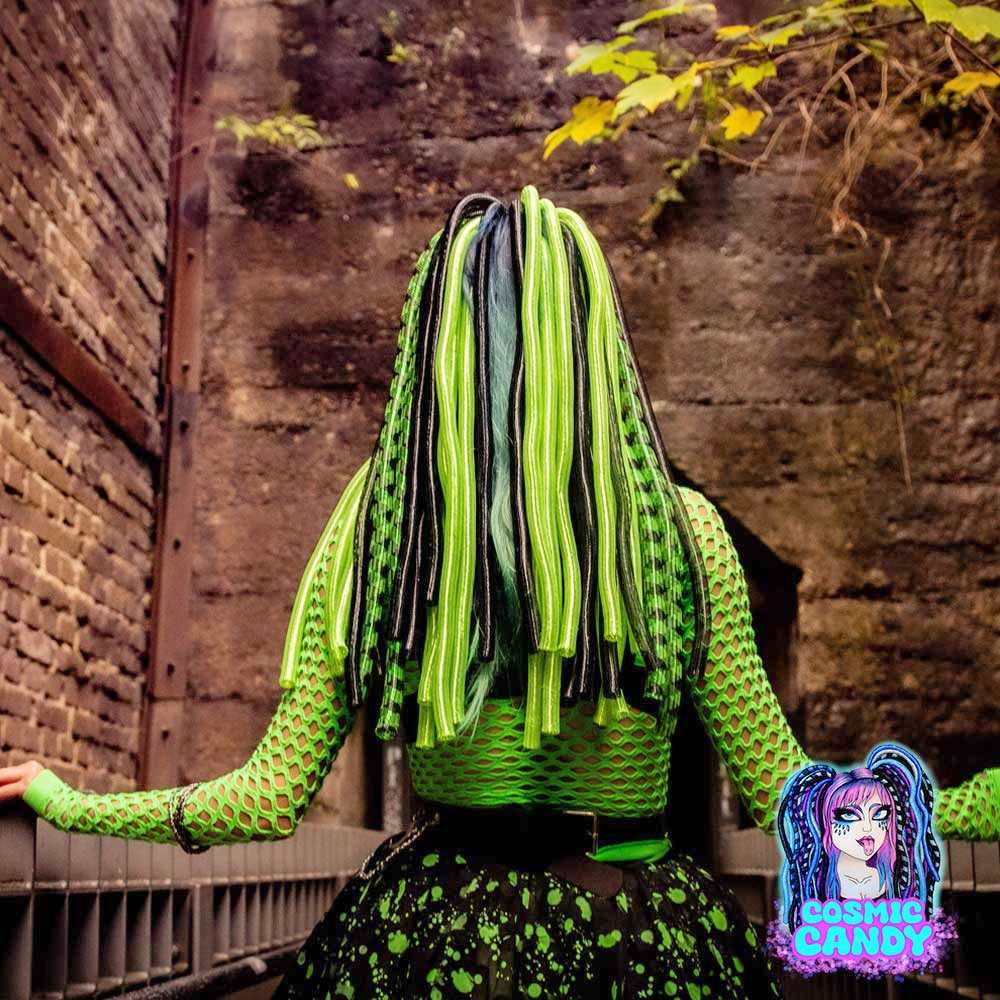 Cosmic Candy - Twilight Glow Cyberfalls Cyberlocks - Green/Black